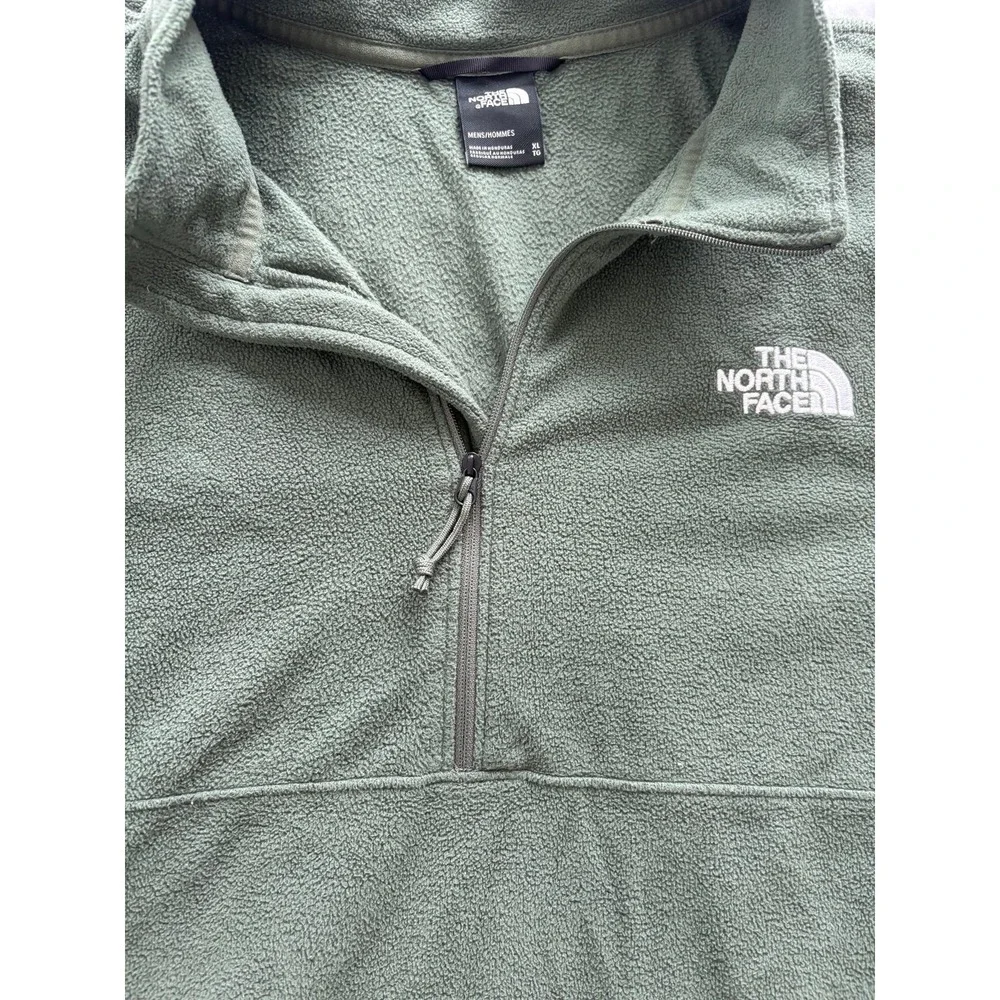 The North Face Green Fleece 1/4 Zip Pullover Sweatshirt Men's